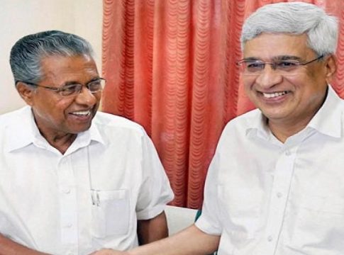 Pinarayi Vijayan and Prakash karat