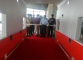 യാത്രക്കാര്ക്ക് സുരക്ഷിത യാത്ര; വിമാനത്താവളത്തില് അണുനശീകരണ ടണല് സ്ഥാപിച്ചു Inaguration of disinfection tunnel at airport