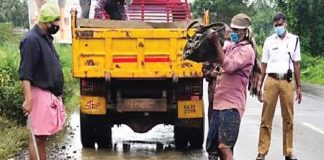 kozhikkod bypass gutter were filled temporarily