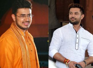 പ്രത്യേക സുഹൃത്ത്; നിതീഷിന്റെ എതിരാളി ചിരാഗ് പാസ്വാനെ പ്രശംസിച്ച് ബിജെപി എംപി Tejasvi-Surya,-Chirag-paswan_2020-Oct-27