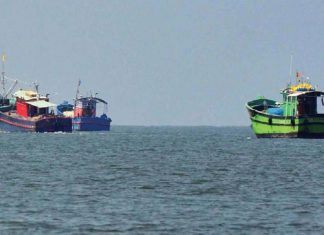 Gilnet boats return with fish