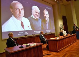 വൈദ്യശാസ്ത്ര നൊബേല് പുരസ്കാരം മൂന്ന് പേര്ക്ക് MalabarNews_nobel prize 2020