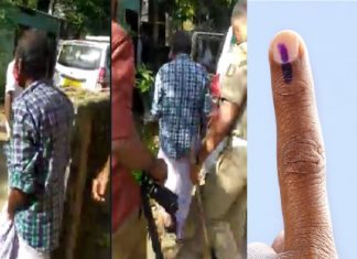 കള്ളവോട്ട് ചെയ്യാനെത്തിയ ലീഗ് പ്രവർത്തകനെ കയ്യോടെ പിടികൂടി The League activist who came to vote fraudulently was caught red-handed