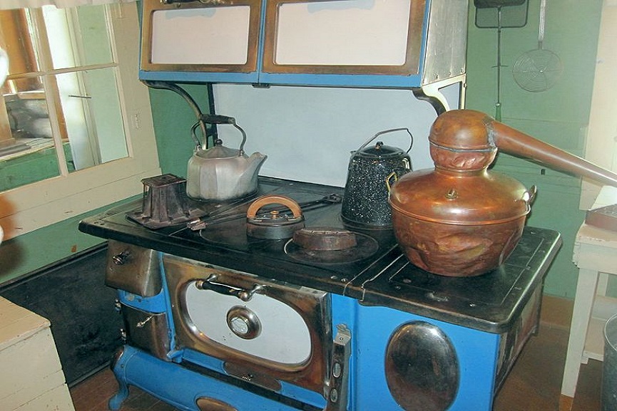 an old gas stove