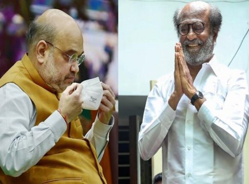 Amit sha and rajinikanth