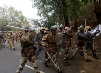 Farmers In Haryana Face Tear Gas Shells