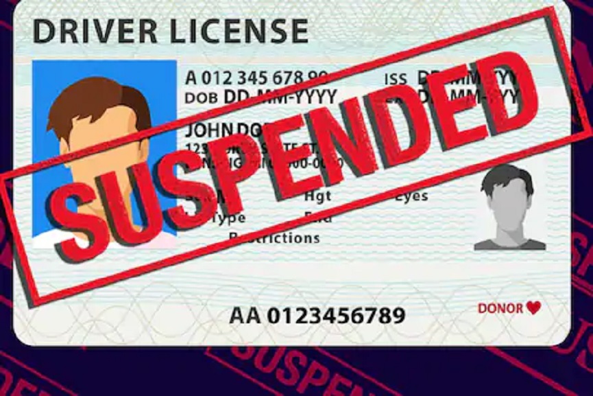 driving licence suspended driving licence suspended