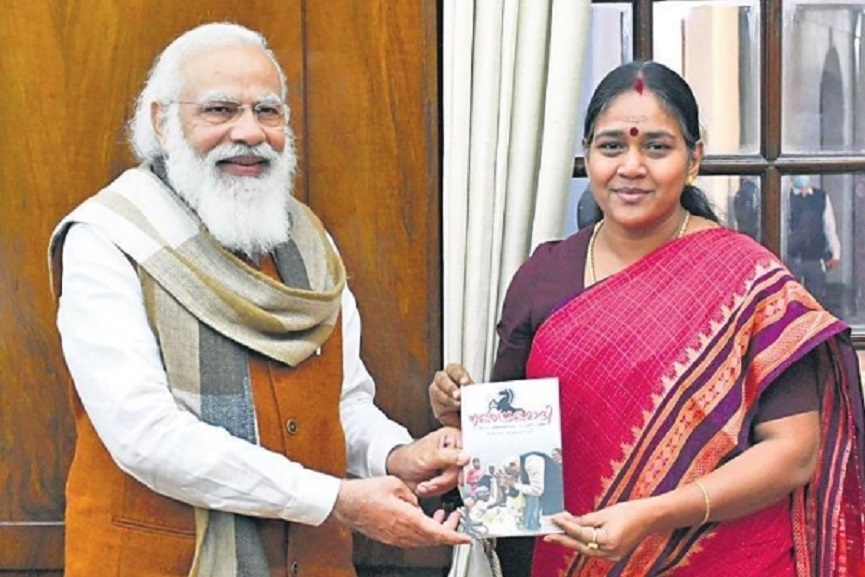 Shobha Surendran with Modi