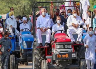 Rahul in tractor rally _ Representational image