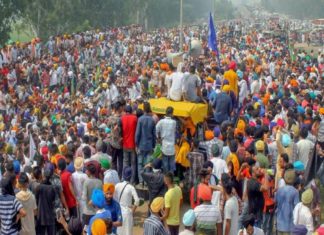 Farmers protest
