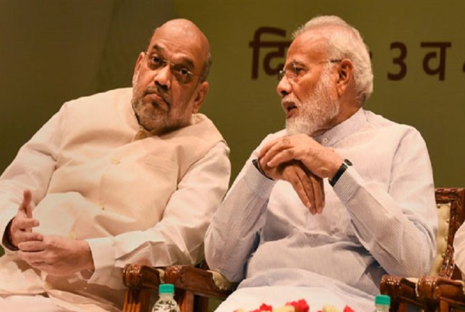 അമിത് ഷായും മോദിയും എത്തി, ഒരക്ഷരം സംസാരിച്ചില്ല; സഭ പിരിഞ്ഞു amit-shah-narendra-modi