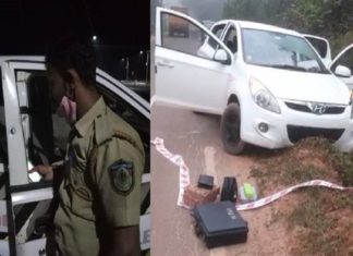 മഞ്ചേശ്വരത്ത് പോലീസ് വാഹനത്തിന് നേരെ വെടിവെപ്പ് police_attack