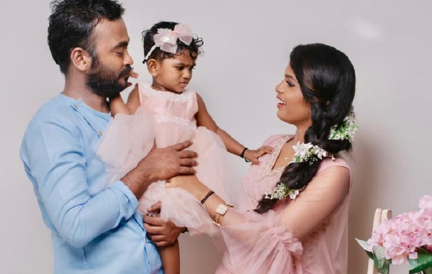 Appani Sarath with Wife Reshma and Daughter Thayamma