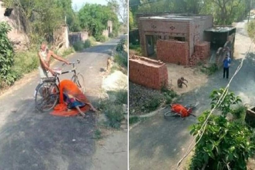elderly-man-in-up-carries-wifes-body-on-cycle elderly-man-in-up-carries-wifes-body-on-cycle