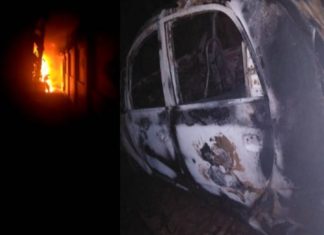 മൻസൂർ കൊലപാതകം; പ്രതിയുടെ വീടിന് സമീപം നിർത്തിയിട്ട വാഹനങ്ങൾ കത്തിനശിച്ച നിലയിൽ mansoor murder case