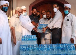 കേരള മുസ്ലിം ജമാഅത്ത് 5000 ബോട്ടിൽ കുടി വെള്ളം വിതരണം ചെയ്തു Kerala Muslim Jamaat distributed 5000 bottle drinking water