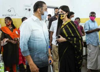 ബൂത്തിൽ അതിക്രമിച്ച് കയറി; ശ്രുതി ഹാസന് എതിരെ കേസ് എടുക്കണമെന്ന് ബിജെപി