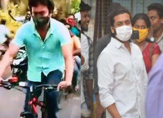 വിജയ് എത്തിയത് സൈക്കിളിൽ; വോട്ട് രേഖപ്പെടുത്തി താരങ്ങൾ