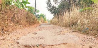 ആനക്കര ഹൈസ്കൂൾ- പോട്ടൂർ മലേഷ്യ ബിൽഡിങ് റോഡ് പൊട്ടിപ്പൊളിഞ്ഞു; യാത്രാദുരിതം