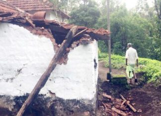 തോല്പെട്ടിയില് കാട്ടാന ആക്രമണം; ക്വാര്ട്ടേഴ്സ് തകര്ന്നു elephant attack