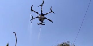 സാനിറ്റൈസേഷന് ഡ്രോൺ; മാതൃകയായി തൃശൂർ കോർപറേഷൻ town-sanitation-using-by-drone