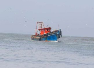 മലപ്പുറത്ത് ചെറുവള്ളത്തിൽ വീണ്ടും ഉല്ലാസയാത്ര; സംഘത്തിൽ എട്ടുപേർ- നടപടി fishing boat