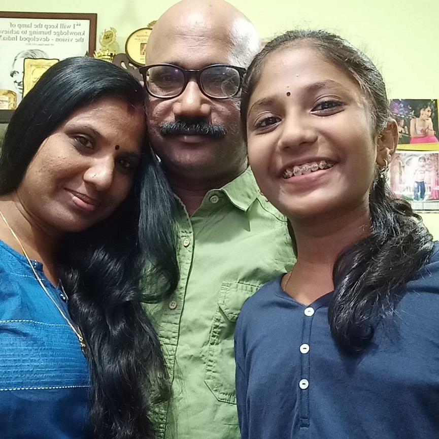 Singer Aryananda with Family
