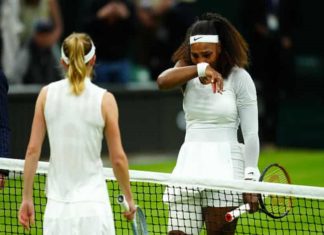 കോർട്ടിൽ തെന്നിവീണു; റെക്കോർഡ് സ്വപ്നങ്ങൾക്ക് തിരിച്ചടി; സെറീന കണ്ണീരോടെ മടങ്ങി