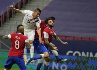 കോപ്പ അമേരിക്ക; പരാഗ്വായ്, ചിലി, ഉറുഗ്വായ് ടീമുകൾ ക്വാർട്ടറിൽ paraguay-vs-chile