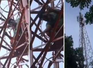 ടവറിന് മുകളിൽ ആത്മഹത്യാ ഭീഷണി മുഴക്കിയ ഓട്ടോ ഡ്രൈവറെ താഴെയിറക്കി