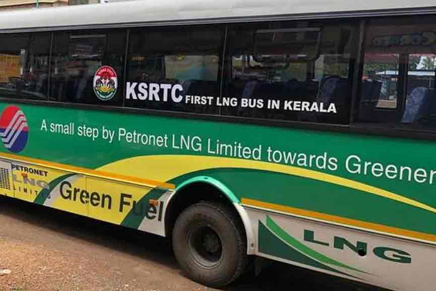 KSRTC-LNG-Bus Kerala's first LNG bus service will start tomorrow