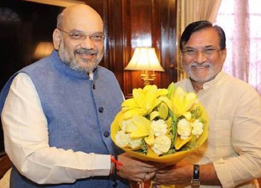 home minister Amit shah with Praful khoda patel