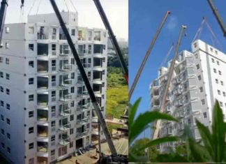 28 മണിക്കൂർ കൊണ്ട് 10 നില കെട്ടിടം! അൽഭുതം ഈ നിർമാണം 10 storey building in 28 hours !; This construction is amazing