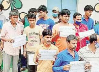 BJP workers go on hunger strike to join Trinamool; The party received by sprinkling Ganga water