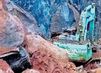 landslide near quarry