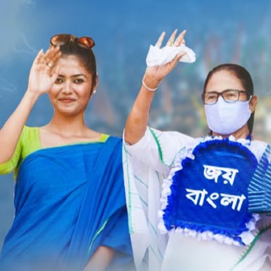 Saayoni Ghosh with Mamata Banerjee