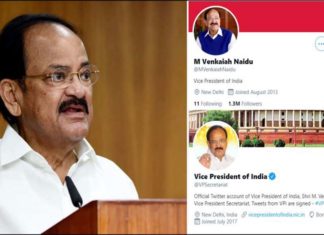 twitter account vice president India