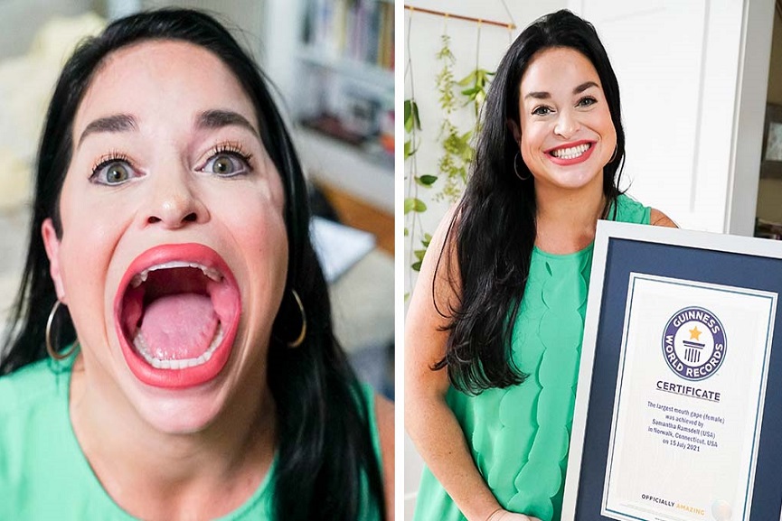 Largest-mouth-gape-record-holder-Sam-Ramsdell-with-certificate_ largest-mouth-in-the world