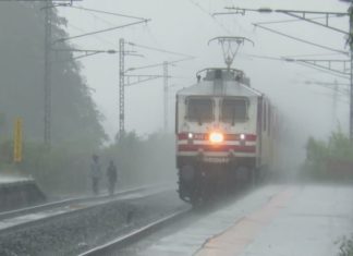 Train Services In Heavy Rain