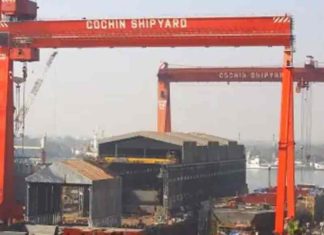 കൊച്ചി കപ്പല്ശാല തകര്ക്കുമെന്ന് വീണ്ടും ഭീഷണി സന്ദേശം Major security breach at Cochin Shipyard
