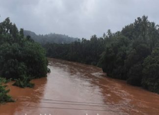 തേജസ്വിനി പുഴ കരകവിഞ്ഞൊഴുകുന്നു; ജാഗ്രതാ നിർദ്ദേശം Thejaswani river over flow