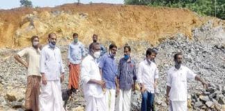 കൃഷിക്ക് ഭീഷണിയായി വള്ള്യാടിലെ ഖനനം; സിപിഐ നേതാക്കൾ പ്രദേശം സന്ദർശിച്ചു valliyad mining; cpi leaders visit the place