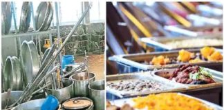 Catering workers protest on Tuesday