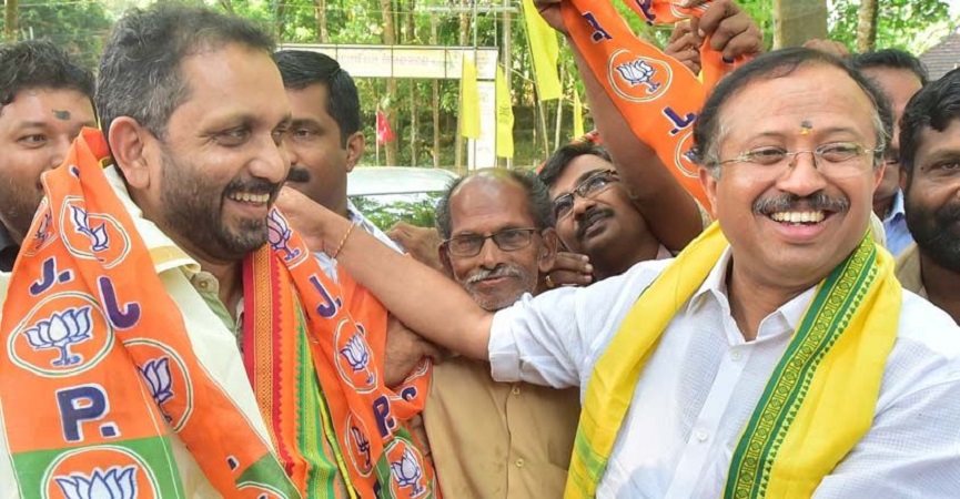 k Surendran with V Mmuraleedharan