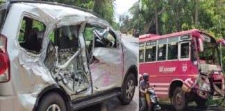 เดฎเดเตเดเดจเตเดจเตเดฐเดฟเตฝ เดเดพเดฑเตเด เดฌเดธเตเด เดเตเดเตเดเดฟเดฏเดฟเดเดฟเดเตเดเต เดเดฐเต เดฎเดฐเดฃเด; เดจเดพเดฒเตเดชเตเดฐเตโเดเตเดเต เดชเดฐเดฟเดเตเดเต mattannur-accident