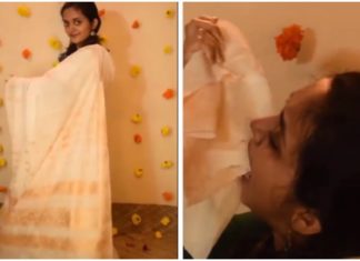 സോഷ്യൽ മീഡിയയിൽ വൈറലായി അന്നയുടെ ‘കസവുസാരി’ Kauthuka Varthakal