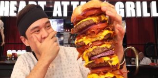 ബർഗർ കഴിച്ച് റെക്കോർഡിട്ട് യുവാവ്; കണ്ണുതള്ളി കാണികൾ burger record