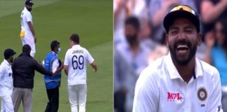 ഇന്ത്യ- ഇംഗ്ളണ്ട് പോരാട്ടത്തിനിടെ അപ്രതീക്ഷിതമായി എത്തിയ അതിഥി; ചിരിയടക്കാനാകാതെ കളിക്കാർ viral video-spotlight