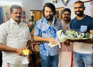പിആർ ശ്രീജേഷിന്റെ വീട്ടിലെത്തി മമ്മൂട്ടി; ആശംസ അറിയിച്ചു pr-sreejesh mamootty