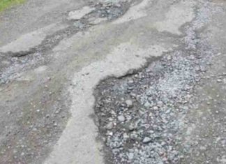 damaged-road in Palakkad